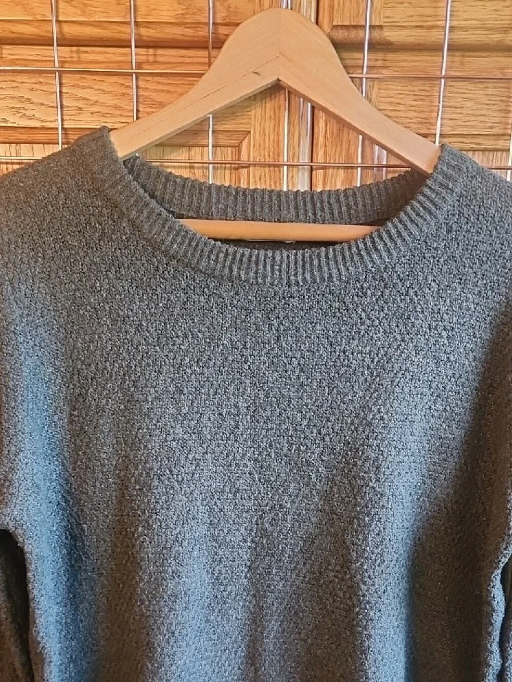 Olive Green Crewneck Sweater, Size XL - Picture 5 of 9